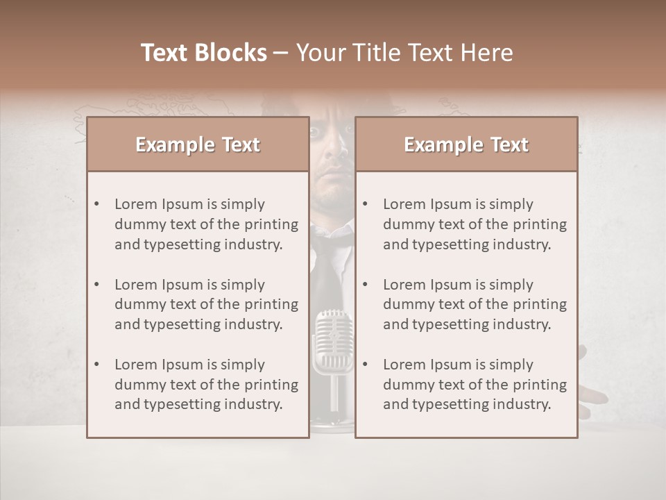 Speak Presenter Table PowerPoint Template