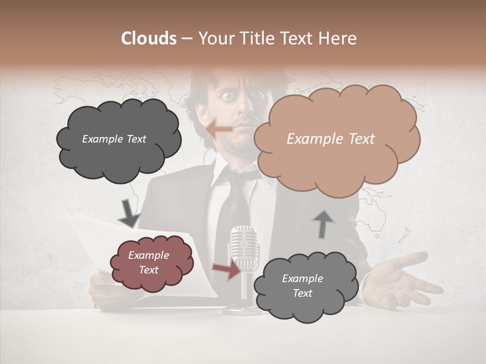 Speak Presenter Table PowerPoint Template