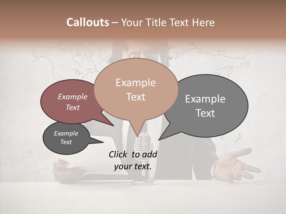 Speak Presenter Table PowerPoint Template