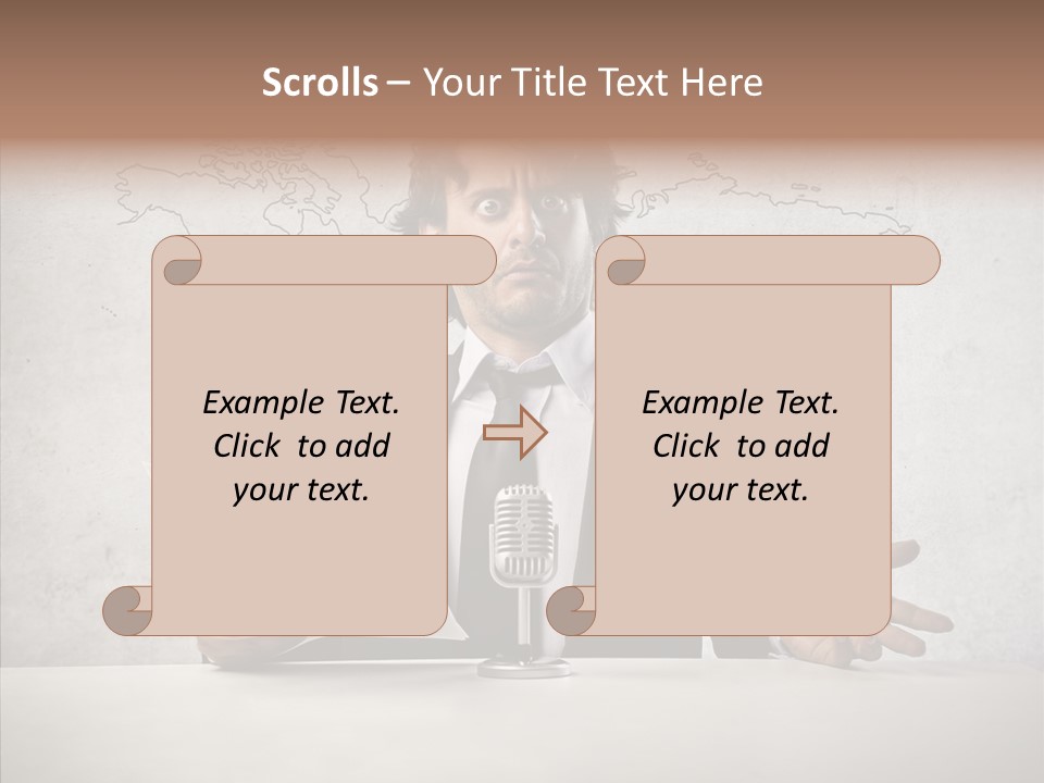 Speak Presenter Table PowerPoint Template