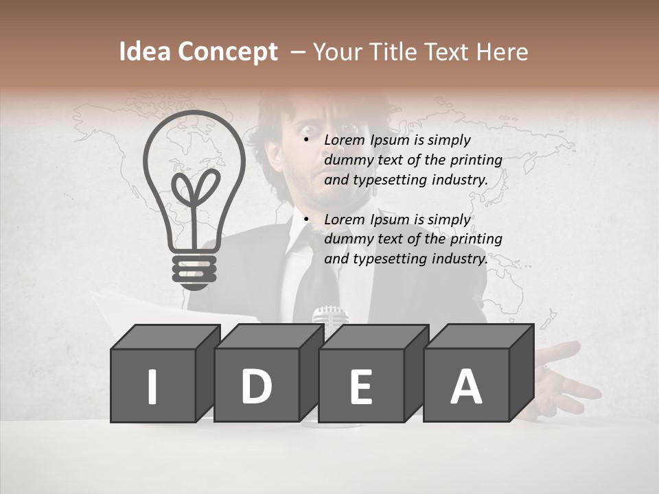Speak Presenter Table PowerPoint Template