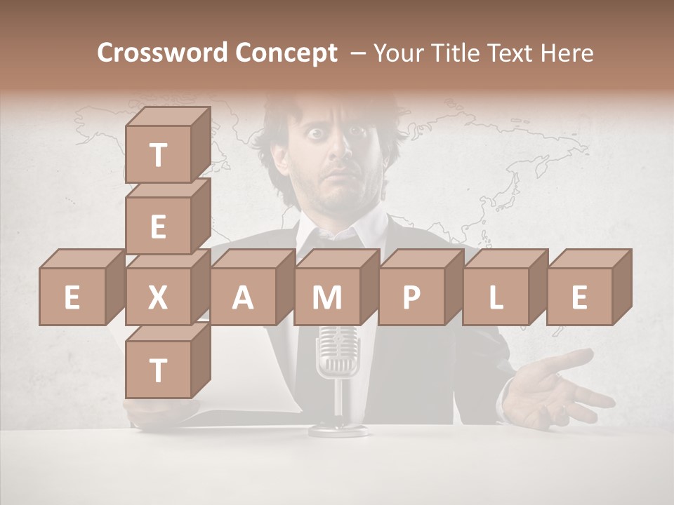 Speak Presenter Table PowerPoint Template