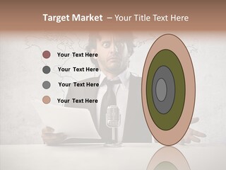 Speak Presenter Table PowerPoint Template