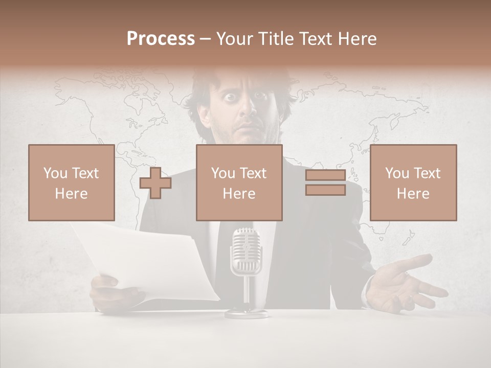 Speak Presenter Table PowerPoint Template