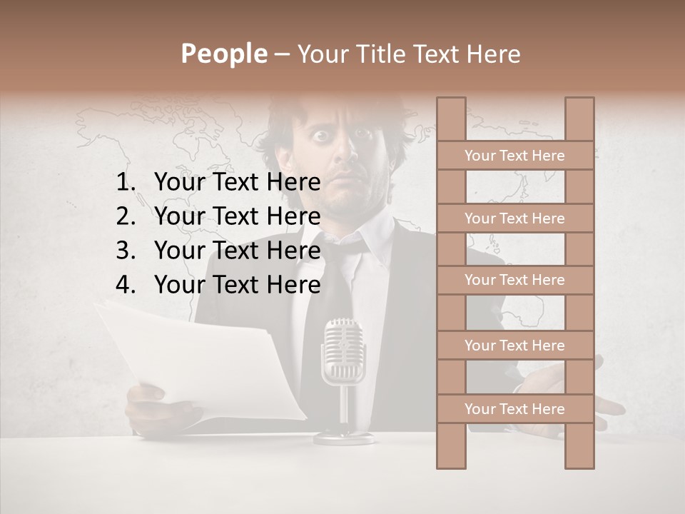 Speak Presenter Table PowerPoint Template