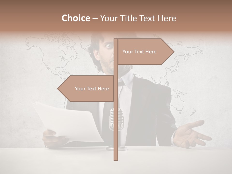 Speak Presenter Table PowerPoint Template