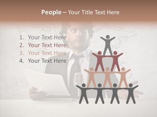 Speak Presenter Table PowerPoint Template