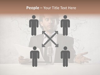 Speak Presenter Table PowerPoint Template