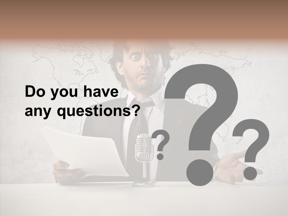 Speak Presenter Table PowerPoint Template