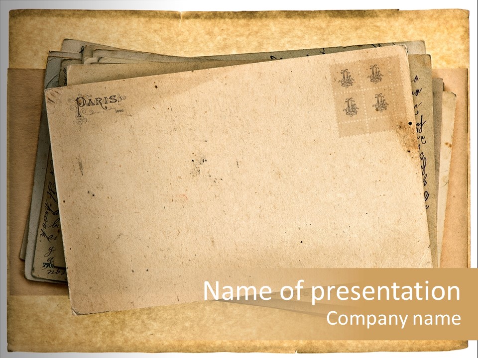 Postcard Antique Retro PowerPoint Template