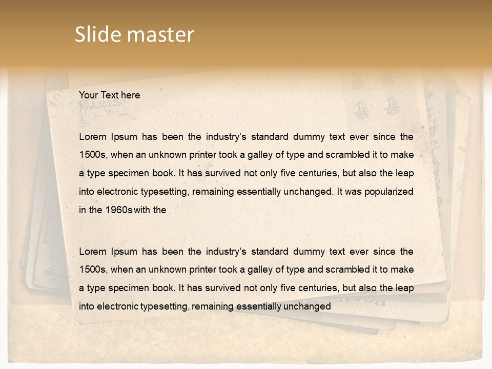 Postcard Antique Retro PowerPoint Template