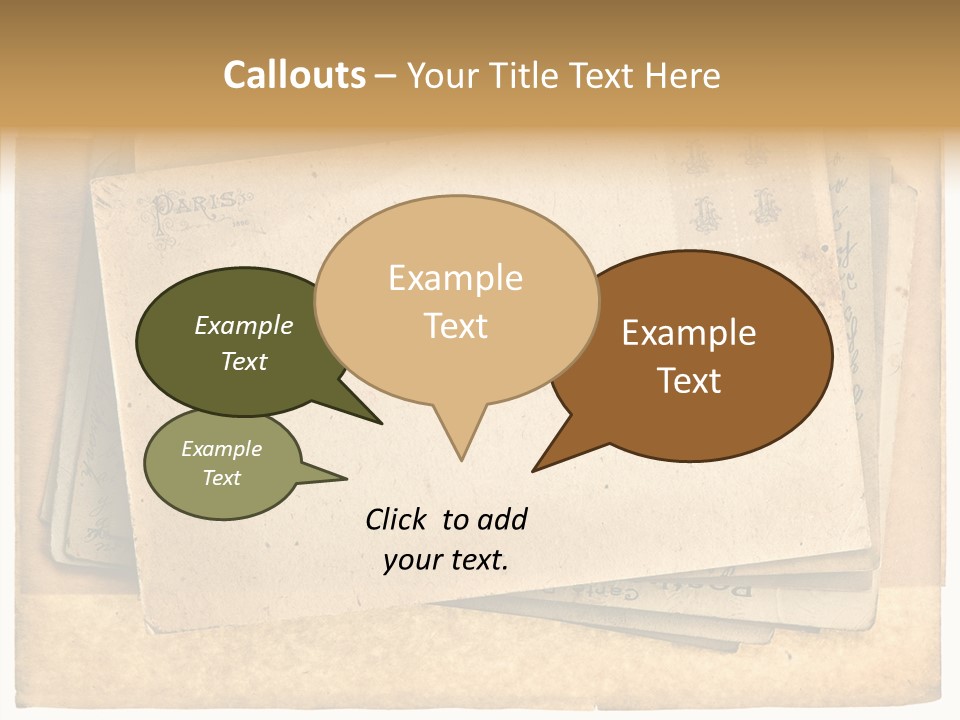 Postcard Antique Retro PowerPoint Template