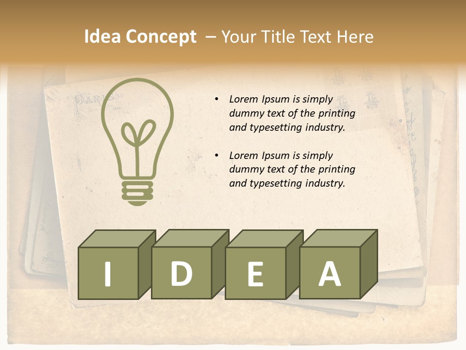 Postcard Antique Retro PowerPoint Template