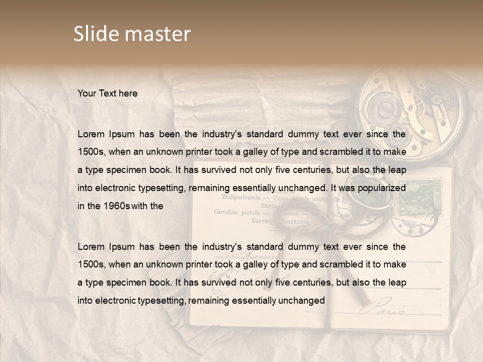 Rustic Post Metal PowerPoint Template