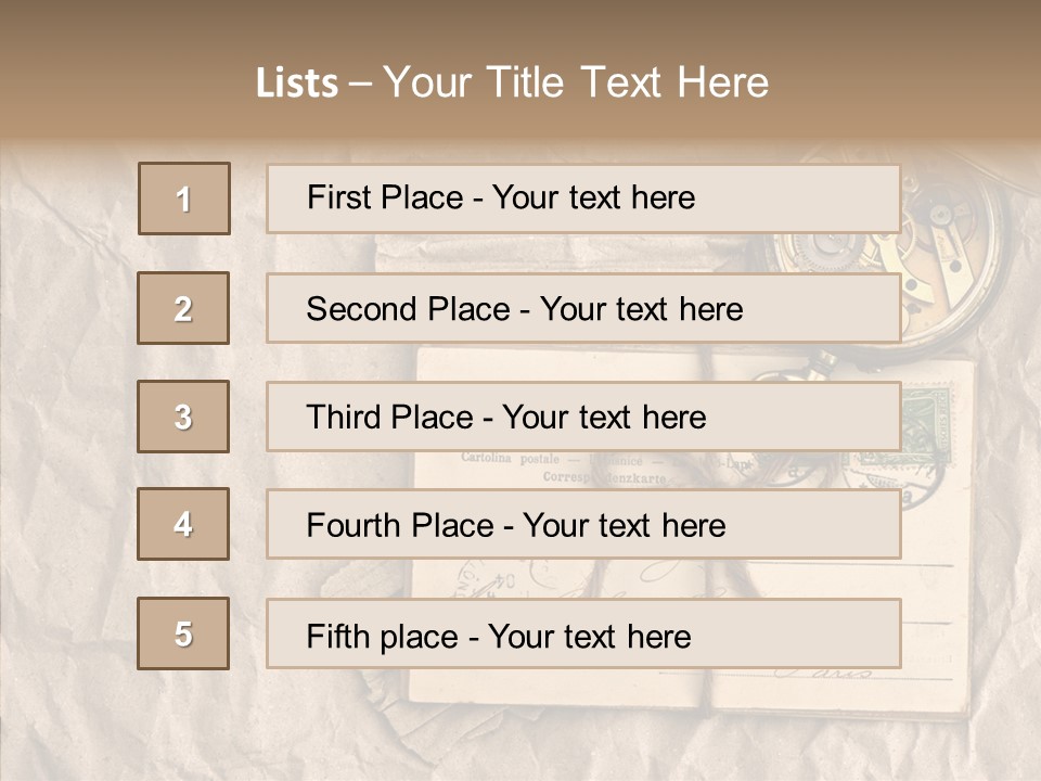 Rustic Post Metal PowerPoint Template
