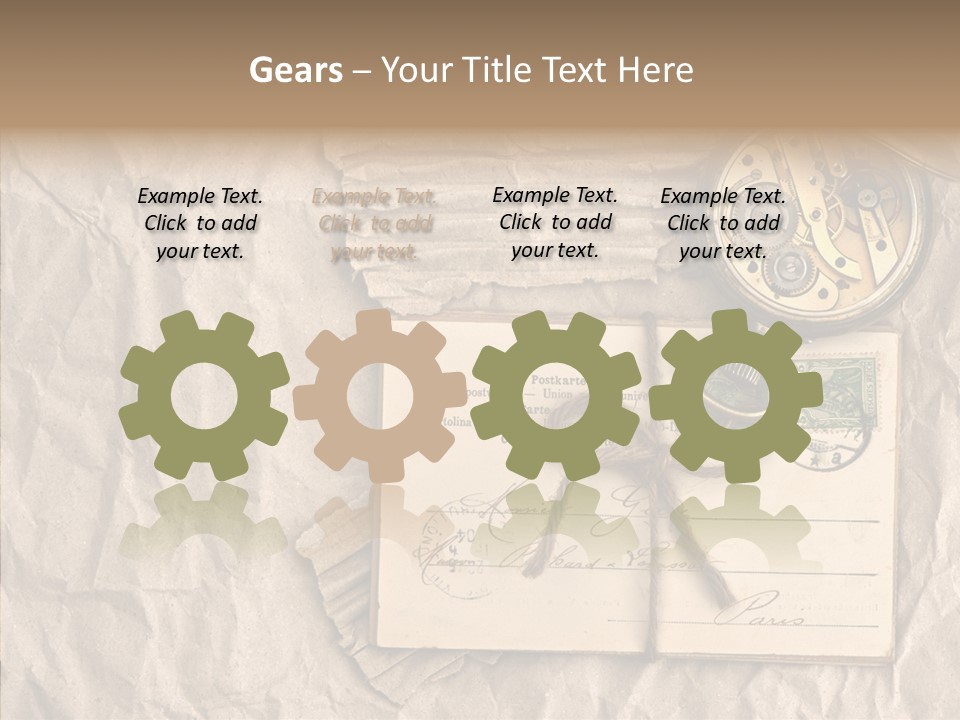 Rustic Post Metal PowerPoint Template