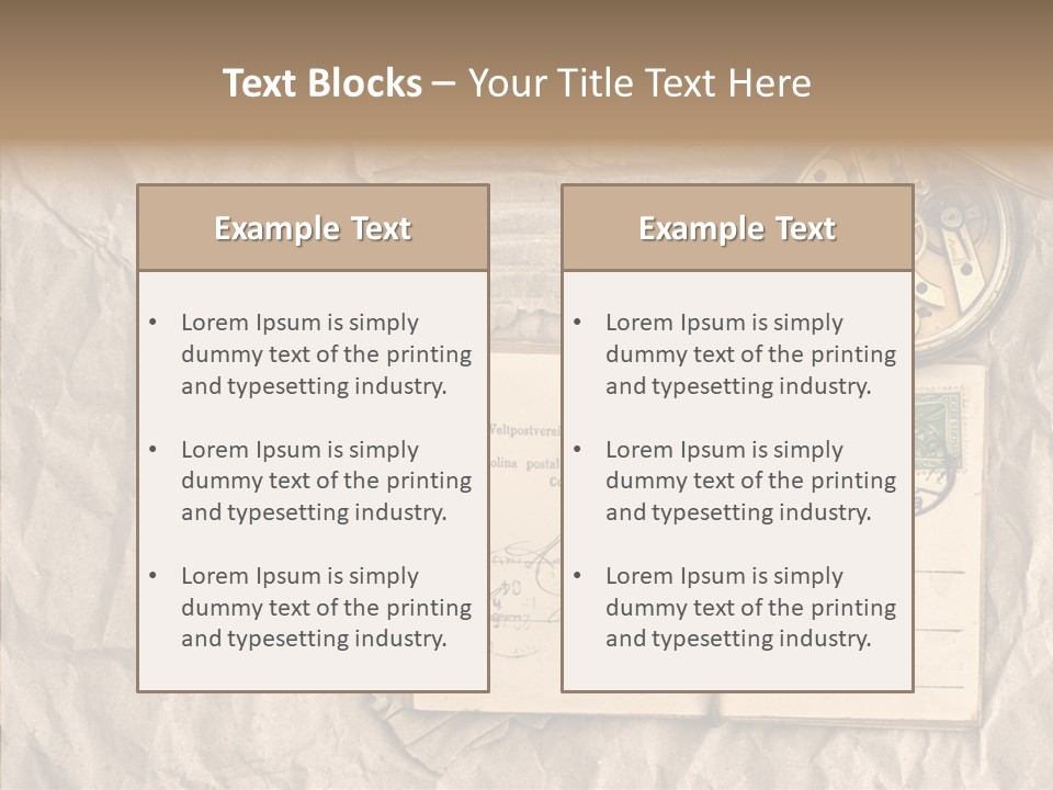 Rustic Post Metal PowerPoint Template