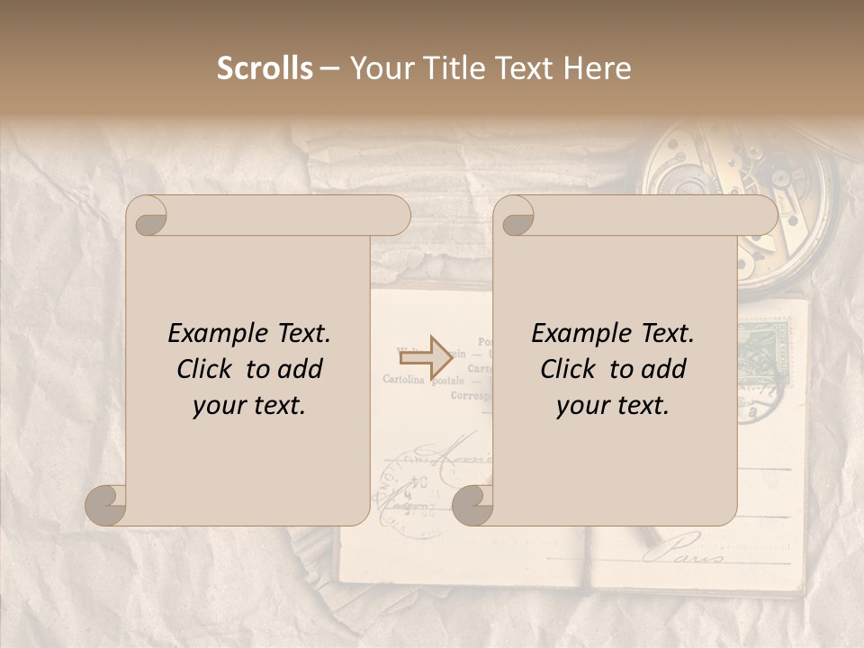 Rustic Post Metal PowerPoint Template