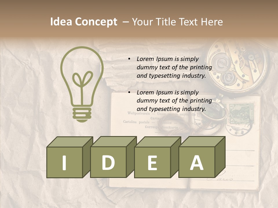 Rustic Post Metal PowerPoint Template