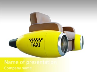 Airplane Background Transportation PowerPoint Template