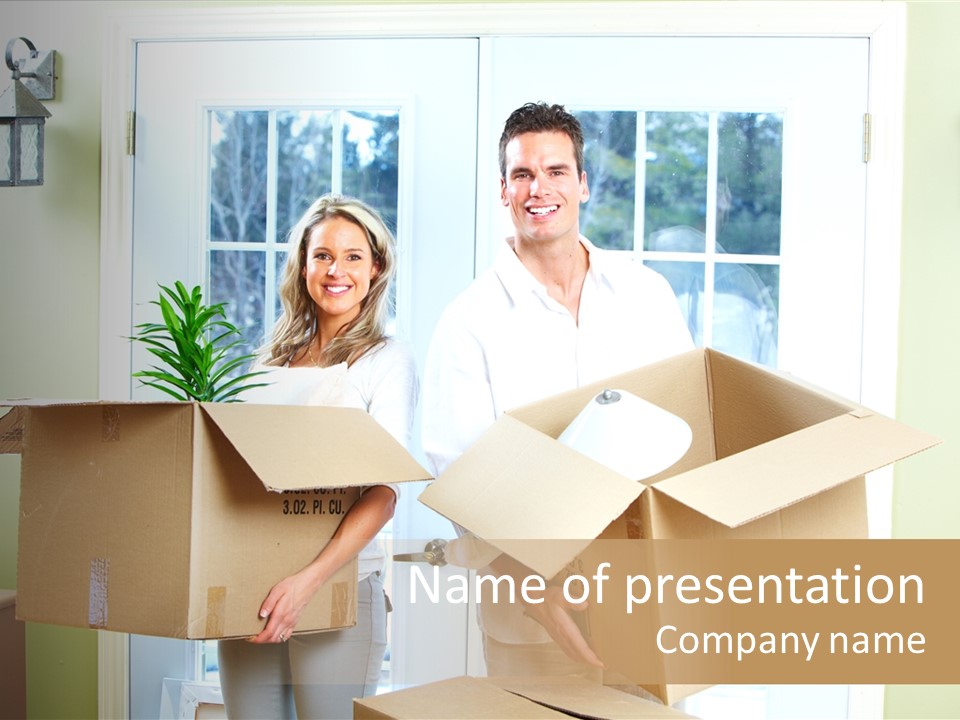 Two Room Background PowerPoint Template