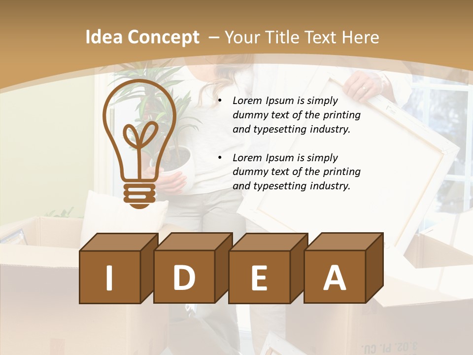 Packing Joyful Positive PowerPoint Template