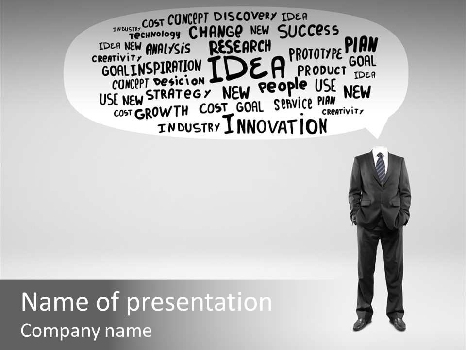 Contemplation Leadership Young PowerPoint Template