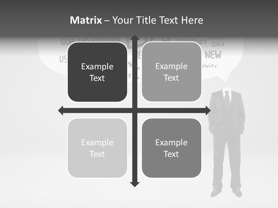 Contemplation Leadership Young PowerPoint Template