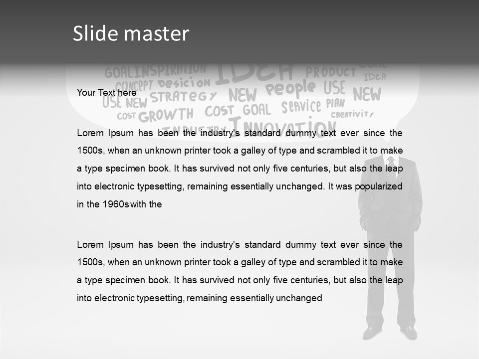 Contemplation Leadership Young PowerPoint Template