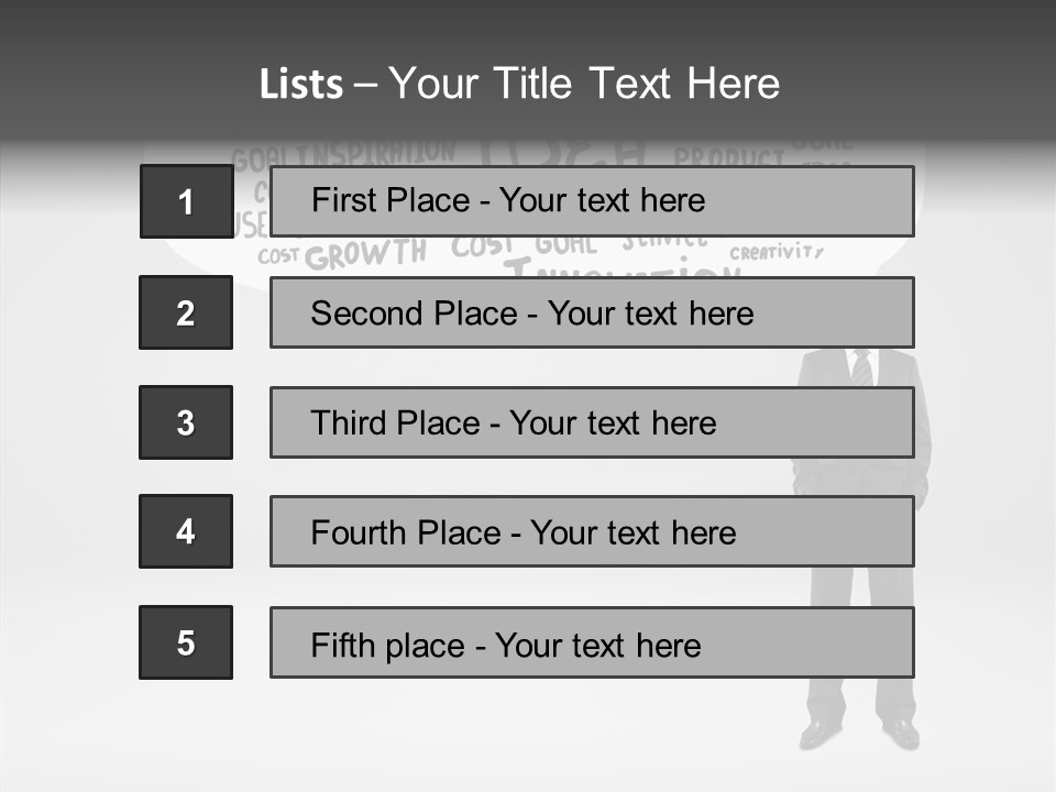 Contemplation Leadership Young PowerPoint Template