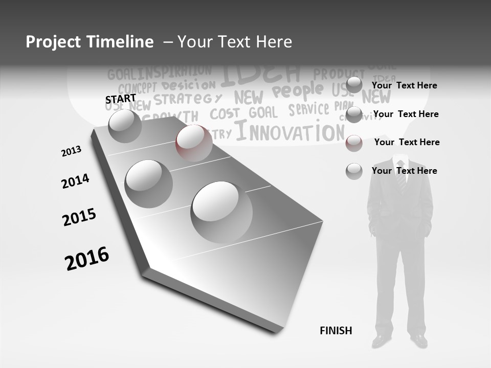 Contemplation Leadership Young PowerPoint Template