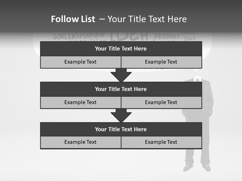 Contemplation Leadership Young PowerPoint Template
