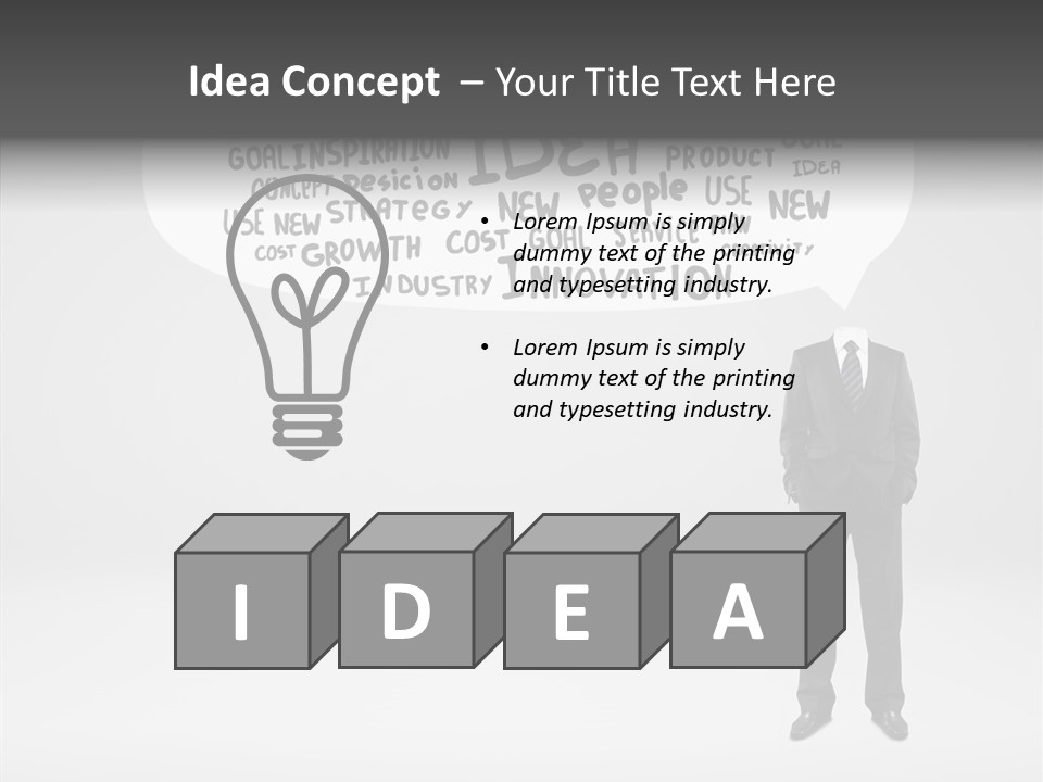 Contemplation Leadership Young PowerPoint Template