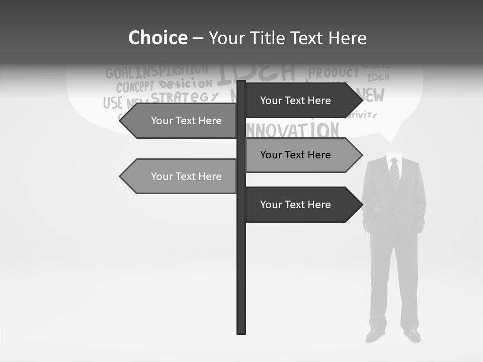 Contemplation Leadership Young PowerPoint Template