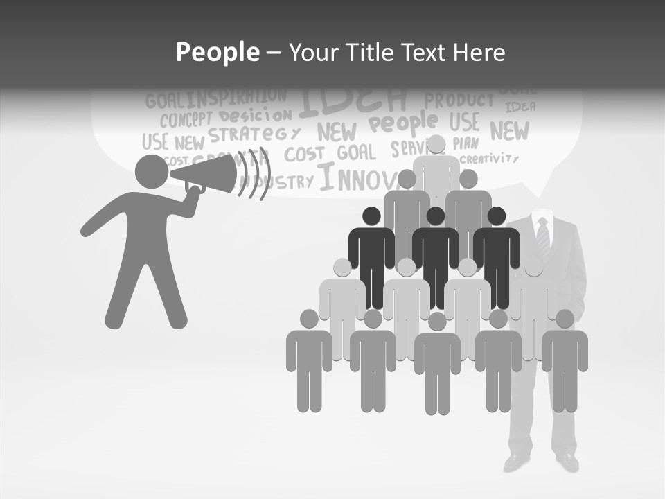 Contemplation Leadership Young PowerPoint Template