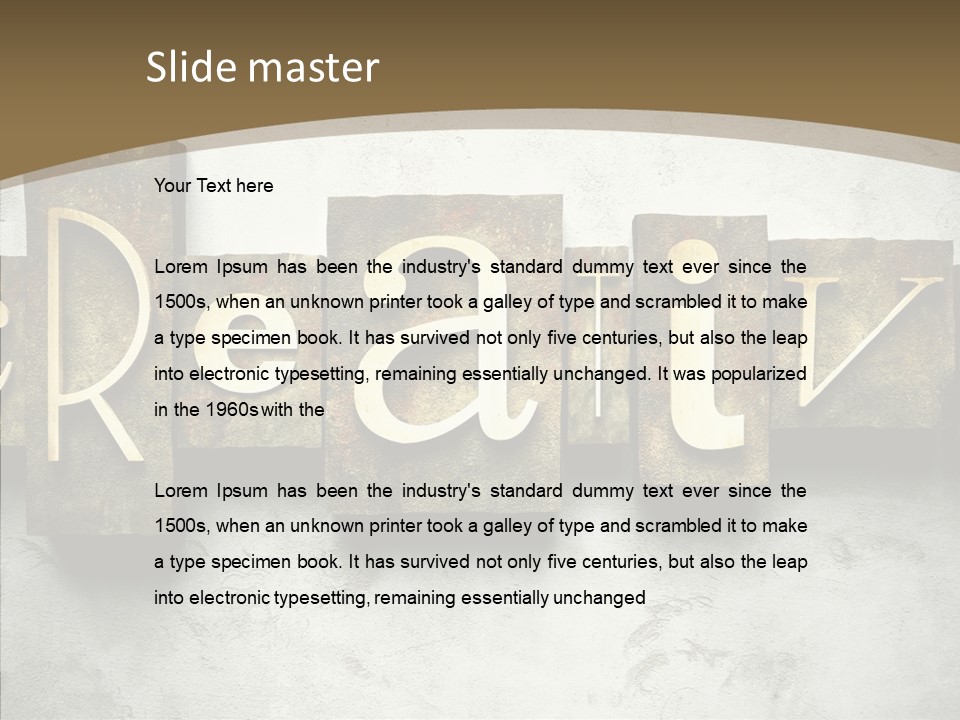 Traditional Type Word PowerPoint Template