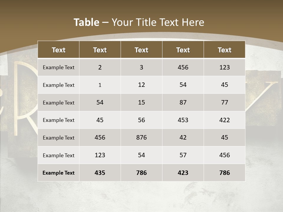 Traditional Type Word PowerPoint Template
