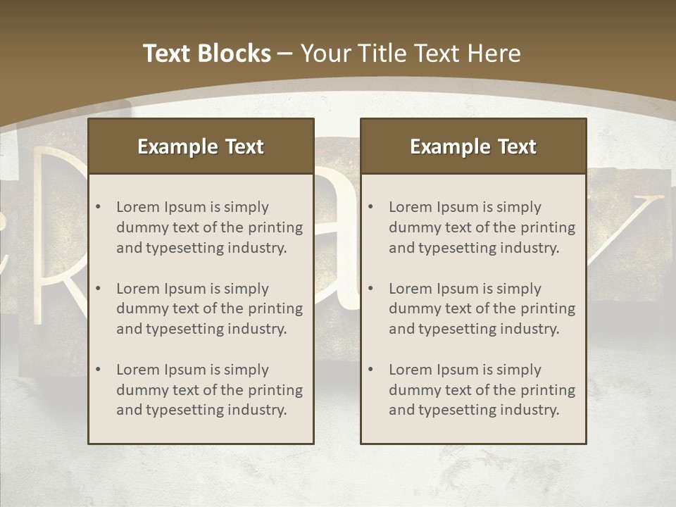 Traditional Type Word PowerPoint Template