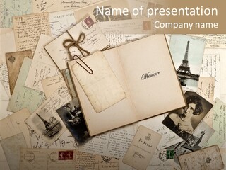 Shabby Paris Paper PowerPoint Template