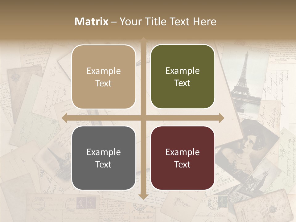 Shabby Paris Paper PowerPoint Template