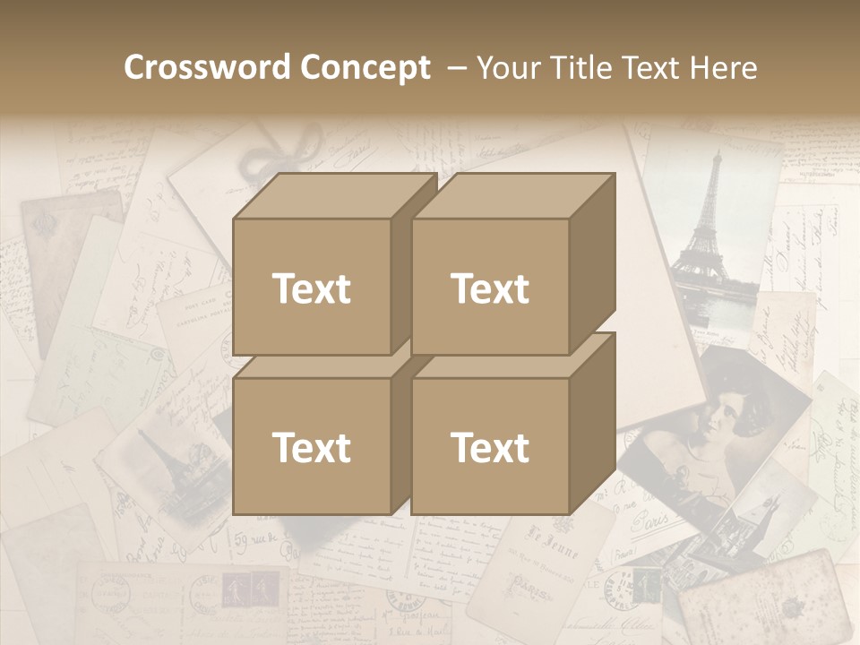 Shabby Paris Paper PowerPoint Template