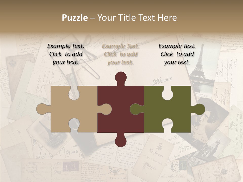 Shabby Paris Paper PowerPoint Template