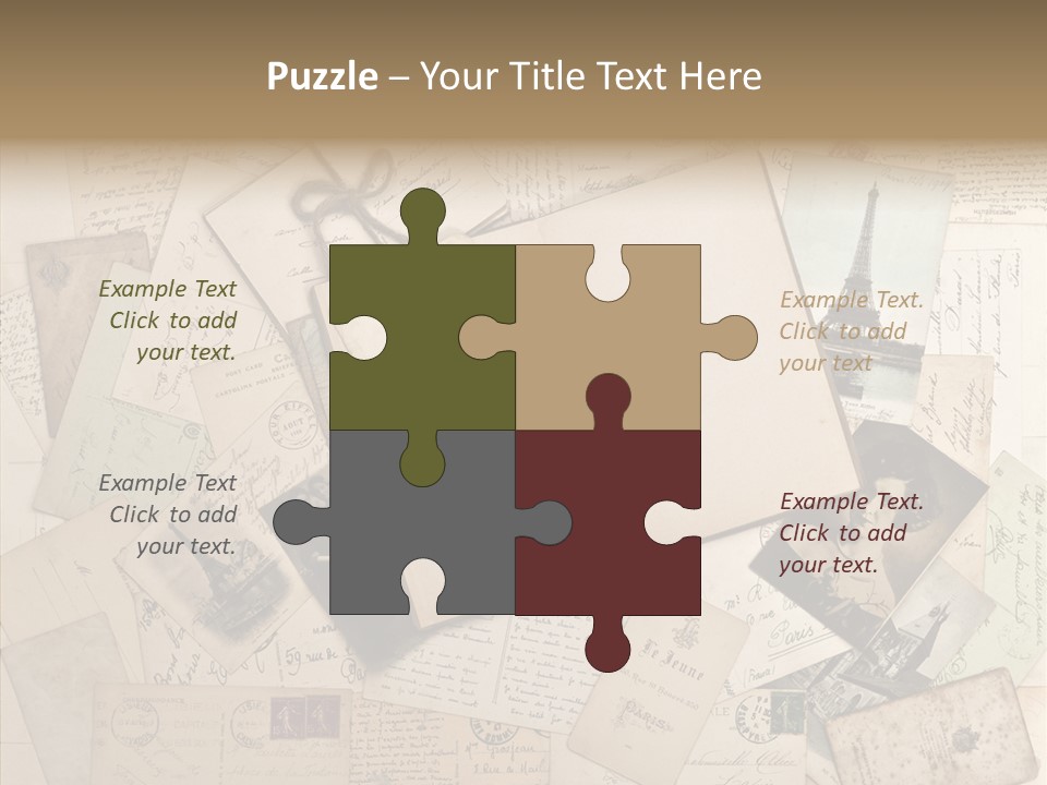 Shabby Paris Paper PowerPoint Template