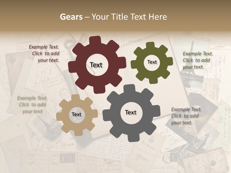 Shabby Paris Paper PowerPoint Template