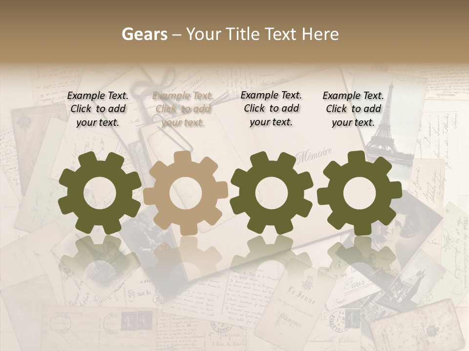 Shabby Paris Paper PowerPoint Template