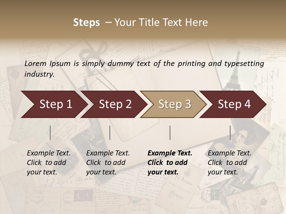 Shabby Paris Paper PowerPoint Template