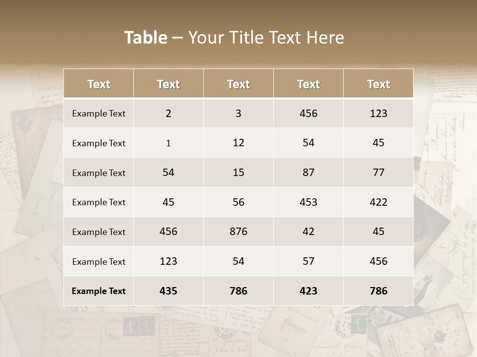 Shabby Paris Paper PowerPoint Template
