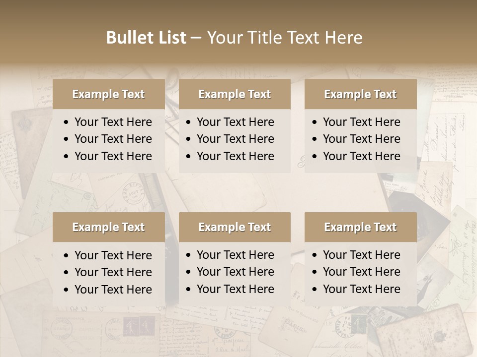 Shabby Paris Paper PowerPoint Template