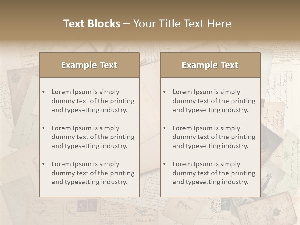 Shabby Paris Paper PowerPoint Template