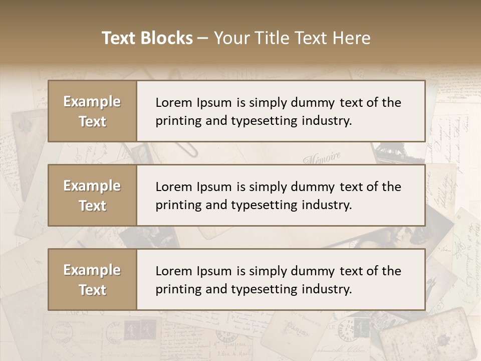 Shabby Paris Paper PowerPoint Template